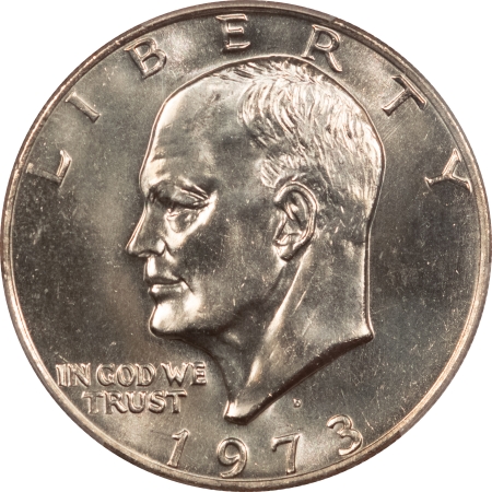 Eisenhower Dollars 1973-D EISENHOWER DOLLAR – PCGS MS-66, SCARCE!