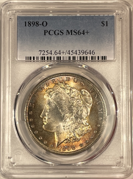 Morgan Dollars 1898-O MORGAN DOLLAR – PCGS MS-64+, PRETTY & PREMIUM QUALITY!