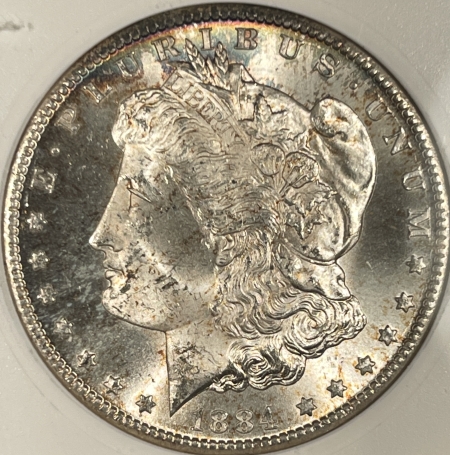 Morgan Dollars 1884-CC MORGAN DOLLAR – ANACS MS-63, OLD HOLDER, PRETTY!