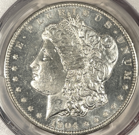 Morgan Dollars 1904-O MORGAN DOLLAR – PCGS MS-63 PL, NICE PROOFLIKE!