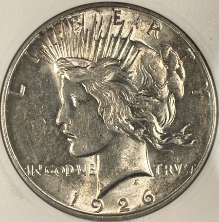 New Certified Coins 1926-D PEACE DOLLAR – ANACS AU-58, NEARLY MINT STATE!