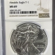 American Silver Eagles 2021 TYPE 2 1 OZ AMERICAN SILVER EAGLE NGC MS-69 BROWN LABEL