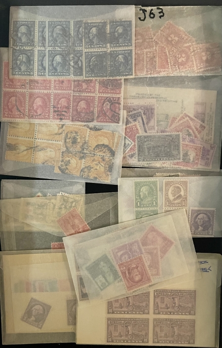 U.S. Stamps MANY THOUSAND U.S. STAMPS, MOST USED, 1880s-1930s – CATALOG VALUE $3000
