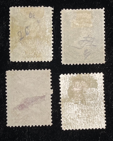 U.S. Stamps HAWAII SCOTT # 30, 37, 43 & 55-MOG (#30, 55), MNG (#37, 43); SMALL FAULT-CAT $29