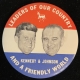 Post-1920 1960 “OUR NEXT PRESIDENT-JOHN F. KENNEDY” STARS/STRIPES MOTIF 3 1/2″ BUTTON-MINT