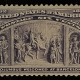 U.S. Stamps SCOTT #232 3c GREEN COLUMBIAN, MOG-HINGED, FRESH & FINE-CAT $35