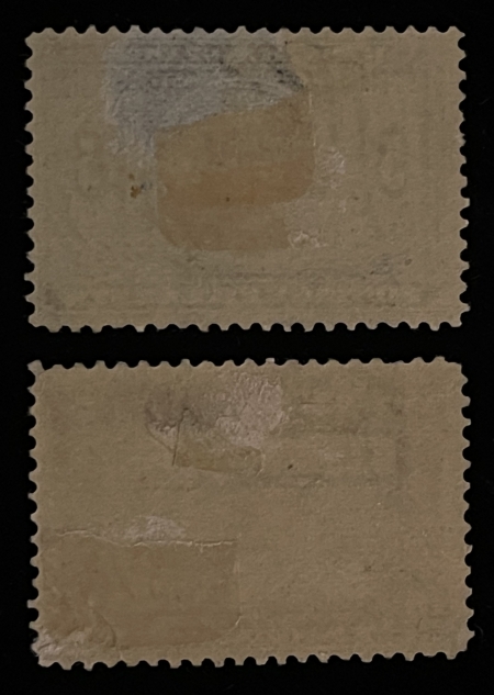 U.S. Stamps SCOTT #326-7, 5c BLUE & 10c RED-BROWN; MDOG, HR (BOTH), THINS (#327) – CAT $195
