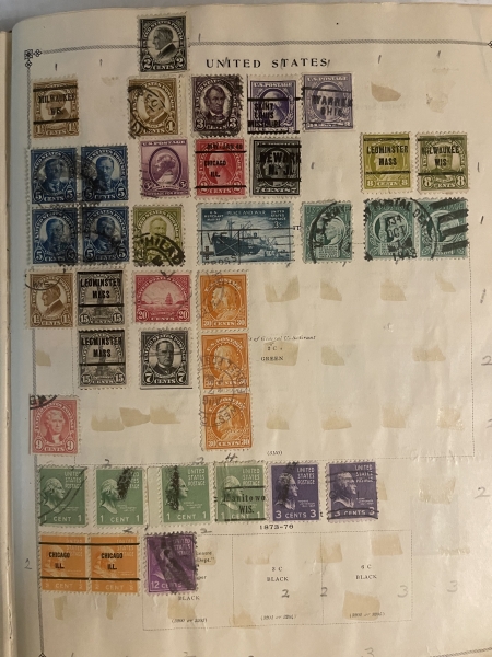 U.S. Stamps SCOTT INTERNATIONAL ALBUM, 10000+ USED SINGLES, HINGED/PAGES-HUGE CAT $10000+!