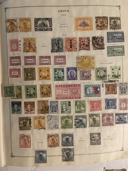 U.S. Stamps SCOTT INTERNATIONAL ALBUM, 10000+ USED SINGLES, HINGED/PAGES-HUGE CAT $10000+!