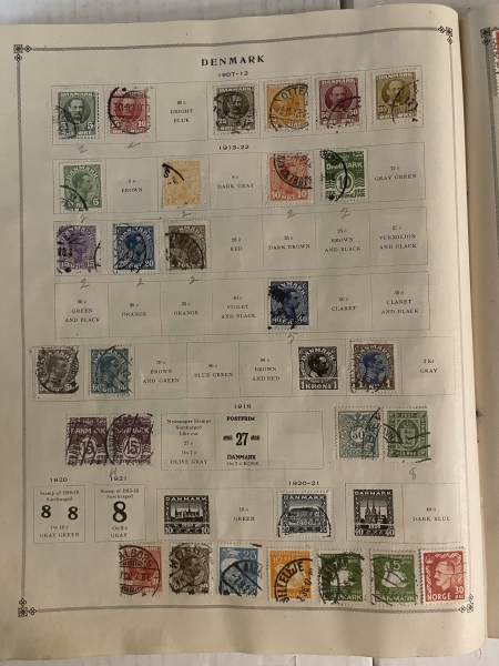 U.S. Stamps SCOTT INTERNATIONAL ALBUM, 10000+ USED SINGLES, HINGED/PAGES-HUGE CAT $10000+!
