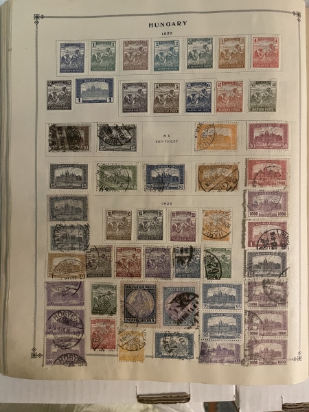 U.S. Stamps SCOTT INTERNATIONAL ALBUM, 10000+ USED SINGLES, HINGED/PAGES-HUGE CAT $10000+!