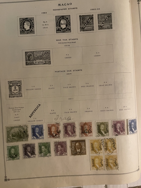 U.S. Stamps SCOTT INTERNATIONAL ALBUM, 10000+ USED SINGLES, HINGED/PAGES-HUGE CAT $10000+!