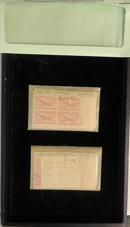 Postage U.S. PLATE BLOCKS, SCOTT #880-903, C-25-45, 1940-49, MOG & PO FRESH! CAT $2000
