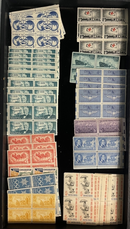 U.S. Stamps GIGANTIC HOARD OF MINT U.S. SINGLES, BLOCKS & PLATE BLOCKS – CATALOG VALUE $5000