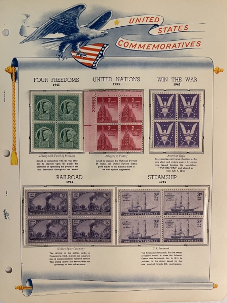 U.S. Stamps TWO PARTIAL COLLECTIONS OF MINT STAMPS & MINT BLOCKS/PLATEBLOCKS – CATALOG $500+