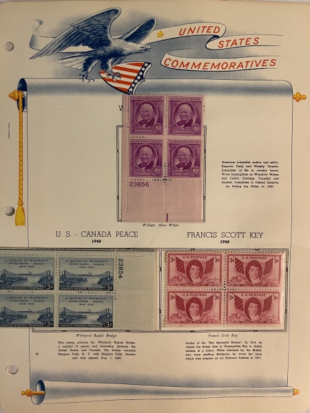 U.S. Stamps TWO PARTIAL COLLECTIONS OF MINT STAMPS & MINT BLOCKS/PLATEBLOCKS – CATALOG $500+