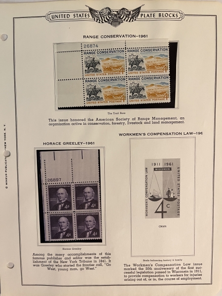 U.S. Stamps TWO PARTIAL COLLECTIONS OF MINT STAMPS & MINT BLOCKS/PLATEBLOCKS – CATALOG $500+