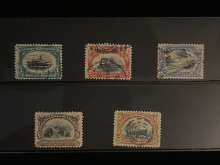U.S. Stamps SCOTT #294-295, #297-299, 1c, 2c, 5c, 8c, 10c, USED, NICE COLOR & VF – CAT $101