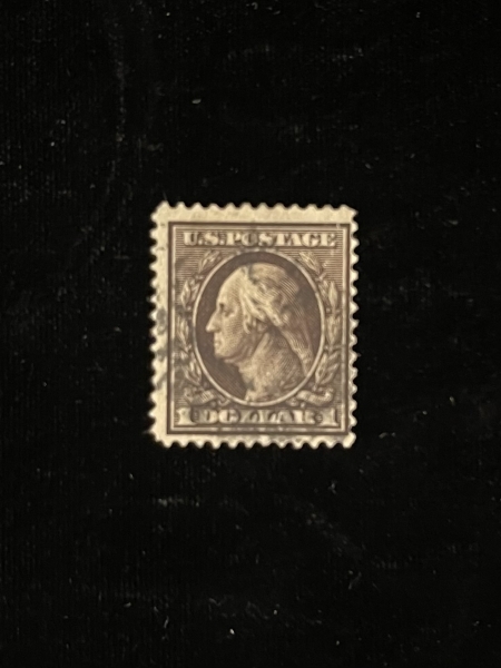 U.S. Stamps SCOTT #342, 1c, VIOLET-BROWN, USED, FINE – CATALOG VALUE $95