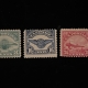 U.S. Stamps SCOTT #C-1 TO C-6, 1st SERIES AIRMAILS (5), USED, C-2 & C-5 THINNED – CAT $158