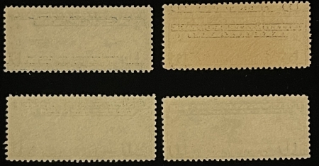 U.S. Stamps SCOTT #C-7 – C-10, 10c-20c, PLANE/MAP, 10c LINDENBERGH, MOG-NH – CATALOG $33.75