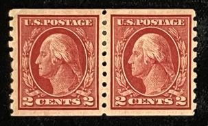 U.S. Stamps SCOTT #413 PAIR, PERF 8 1/2 VERTICALLY, MOG-H, VF & FRESH! – CATALOG VALUE $60