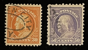 U.S. Stamps SCOTT #439, #440, 30c & 50c, USED, VF CENTERING – CATALOG VALUE $40