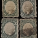 U.S. Stamps SCOTT #R-105, 3c, BLUE/BLACK, AVG CENTERING, SM PERF FAULT, BRIGHT COLOR CAT $75