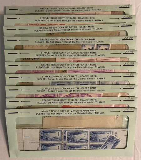 U.S. Stamps MASSIVE LOT OF MOG-NH SINGLES, MULTIPLES OF BLOCKS & PLATE BLOCKS, CATALOG $5000