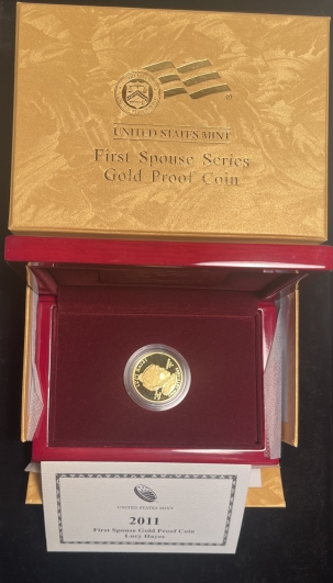 New Store Items 2011-W LUCY HAYES PROOF $10 GOLD (1/2 OZ) – MINTAGE 3868
