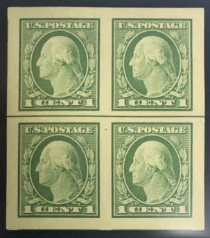 U.S. Stamps SCOTT #481 1c GREEN, LINE BLOCK, SUPERB, MOG, NH, PO FRESH, CAT $5.25-APS MEMBER