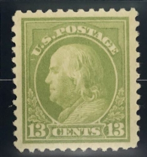 U.S. Stamps SCOTT #513 13c APPLE GREEN, MOG, NH, XF, CAT $21, PO FRESH-APS MEMBER