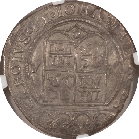 New Store Items (1542-55) MEXICO 4 REALES M A, CARLOS & JOANNA, KM #18, NGC AU-53, SCARCE ISSUE!