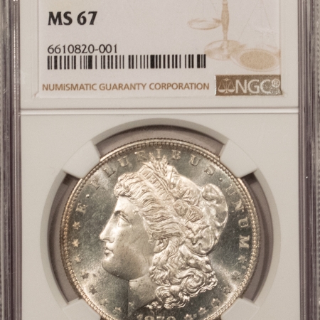 New Store Items 1879-S MORGAN DOLLAR, NGC MS-67, A SUPERB SEMI-PROOFLIKE, WHITE GEM!