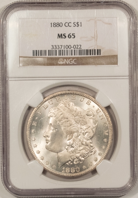 New Store Items 1880-CC MORGAN DOLLAR, NGC MS-65, A SPARKLING WHITE & LUSTROUS GEM!