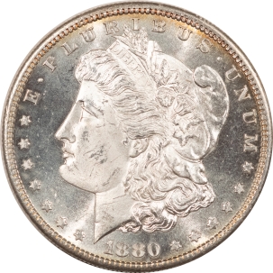 Morgan Dollars 1880-S MORGAN DOLLAR FLASHY VERY NEAR GEM UNCIRCULATED & NEARLY PROOFLIKE, NICE!