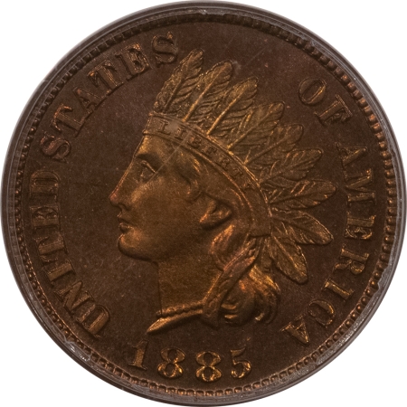 New Store Items 1885 PROOF INDIAN CENT PCGS PR-67 RB, OGH, EAGLE EYE APPROVED, PRETTY & SUPERB!