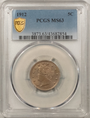 New Store Items 1912 LIBERTY NICKEL PCGS MS-63, CHOICE