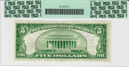 Small National Currency 1929 FARMERS NATL BANK OF BUCKS CO. $5 BRISTOL, PA CHTR #717 PCGS GEM CU-65 PPQ
