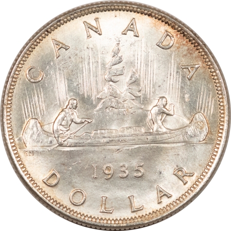 World Certified Coins CANADA 1935 SILVER DOLLAR, KM-30, ORIGINAL UNCIRCULATED
