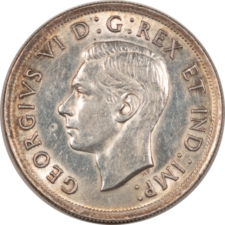 World Certified Coins CANADA 1939 SILVER ONE DOLLAR, KM-38, HIGH GRADE EXAMPLE & APPEARS CHOICE