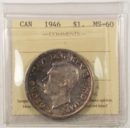 New Certified Coins CANADA 1946 SILVER $1, FLASHY & PROOFLIKE, LOOKS BETTER THAN ASSIGNED GRADE, PQ!