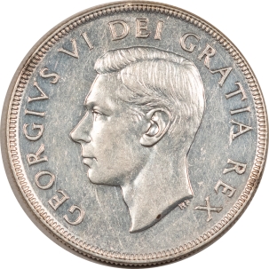 World Certified Coins CANADA 1952 SILVER $1 DOLLAR, 3 WATER LINES, KM-46, AU & VIRTUALLY CHOICE