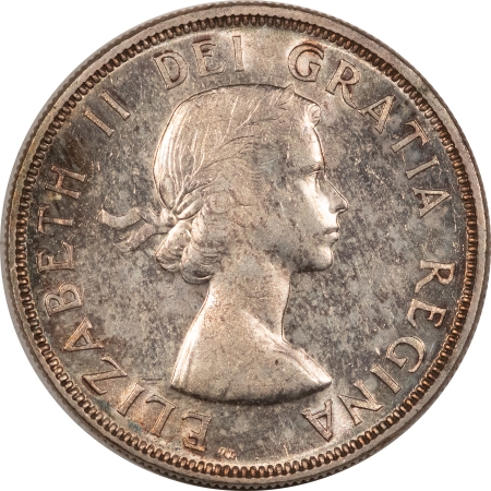 World Certified Coins CANADA 1954 SILVER $1, KM-54, HIGH GRADE & NEARLY UNCIRCULATED-LOOKS CHOICE!