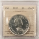 New Certified Coins 1947 CANADA $1 BLUNT 7 KM-37 ICCS EF AU BY US STANDARDS – LUSTROUS & PQ!