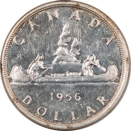New Store Items CANADA 1956 SILVER $1, KM-54, NEARLY UNCIRCULATED & LOOKS CHOICE!