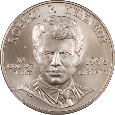 New Store Items 1998-S ROBERT KENNEDY COMMEMORATIVE SILVER DOLLAR – NGC MS-69