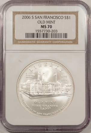 New Store Items 2006-S SAN FRANCISCO OLD MINT COMMEMORATIVE SILVER DOLLAR – NGC MS-70