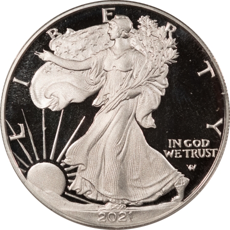 New Store Items 2021-S AMERICAN 1 OZ PROOF SILVER EAGLE, TYPE 2, GEM PROOF, OGP/CERT