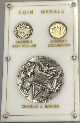 New Store Items 1962 3″ CHARLES E. BARBER .999 SILVER MEDAL MINT ENGRAVER, ROOSEVELT, ONE STELLA